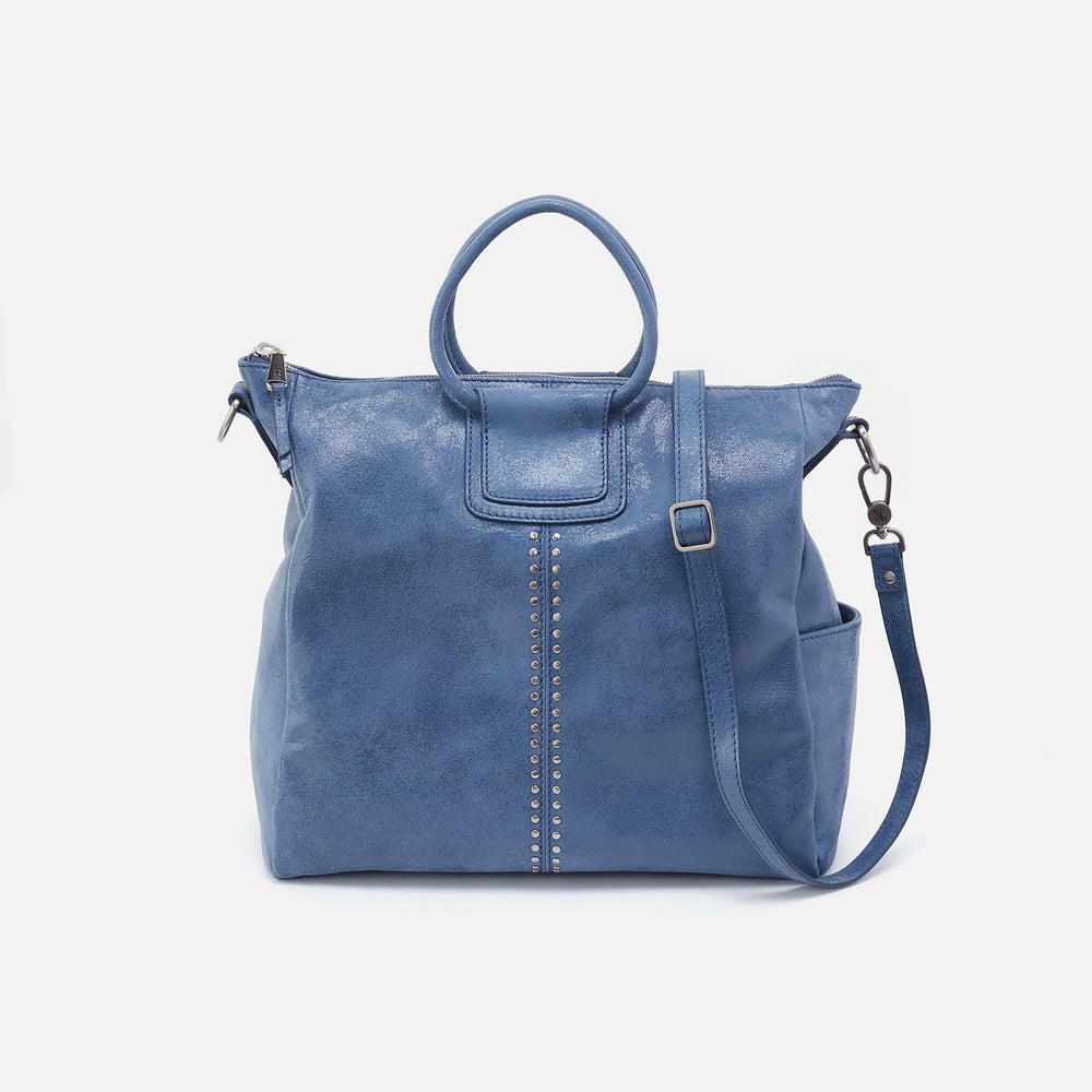 Sheila Large Satchel in Buffed Leather - Azure