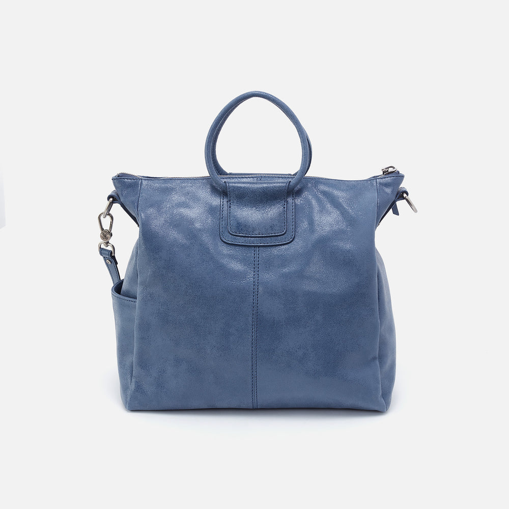 Sheila Large Satchel in Buffed Leather - Azure