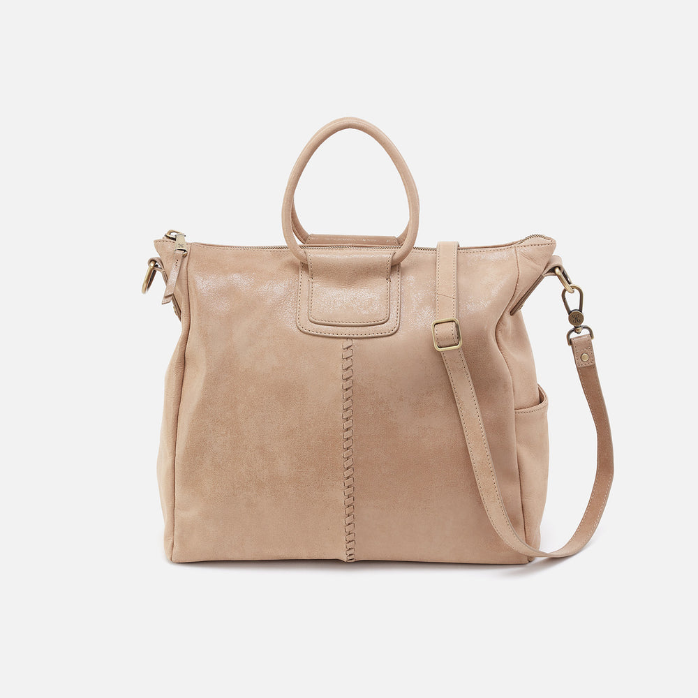 Sheila Large Satchel in Buffed Leather - Irish Creme