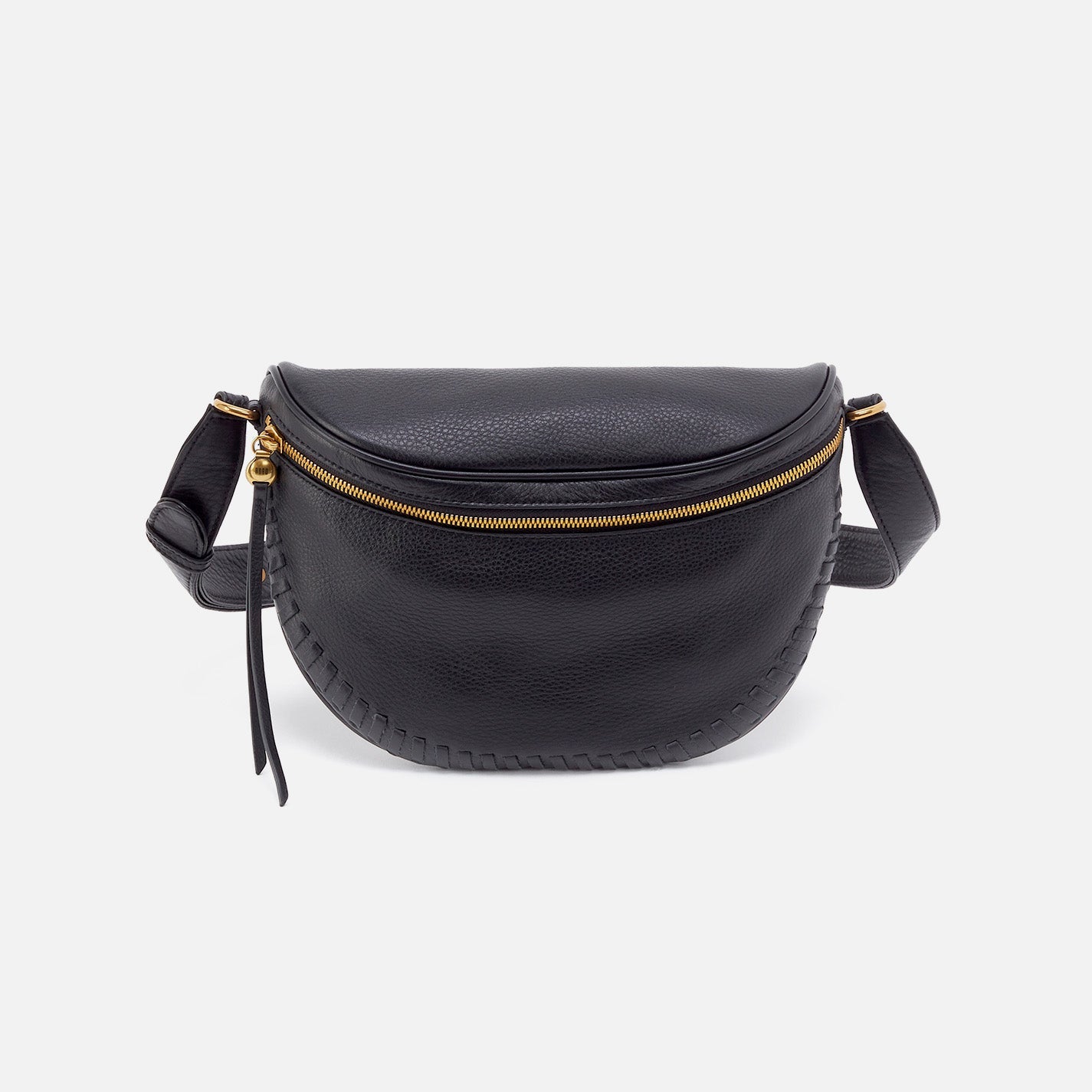 Juno Belt Bag In Pebbled Leather - Black Whipstitch – HOBO