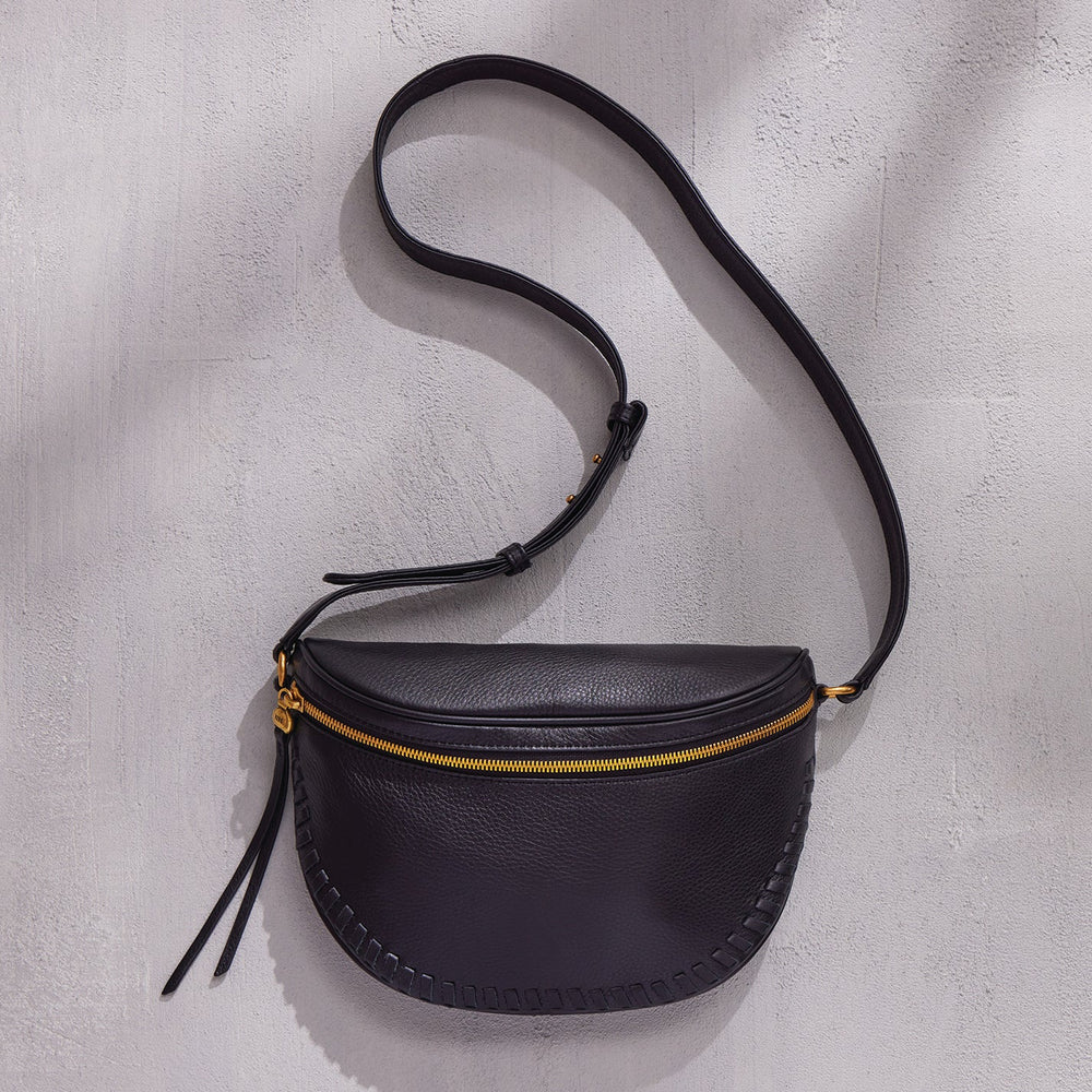 Juno Belt Bag In Pebbled Leather - Black