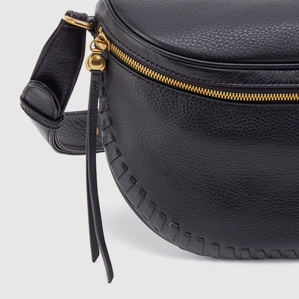 Juno Belt Bag In Pebbled Leather - Black