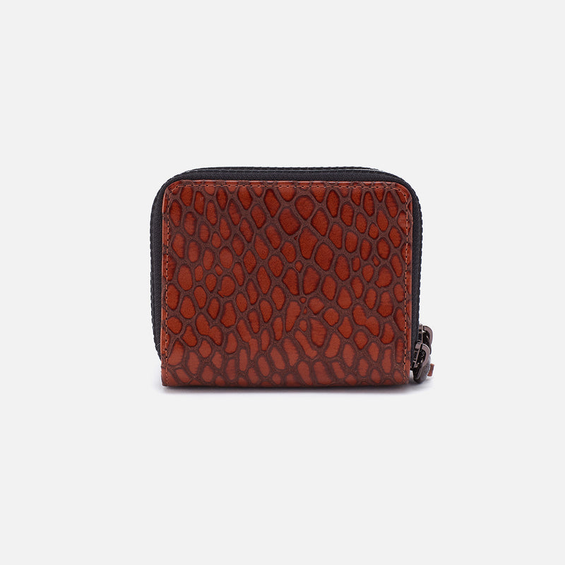 Dixon Medium Zip Wallet In High Gloss Leather - Tortoise