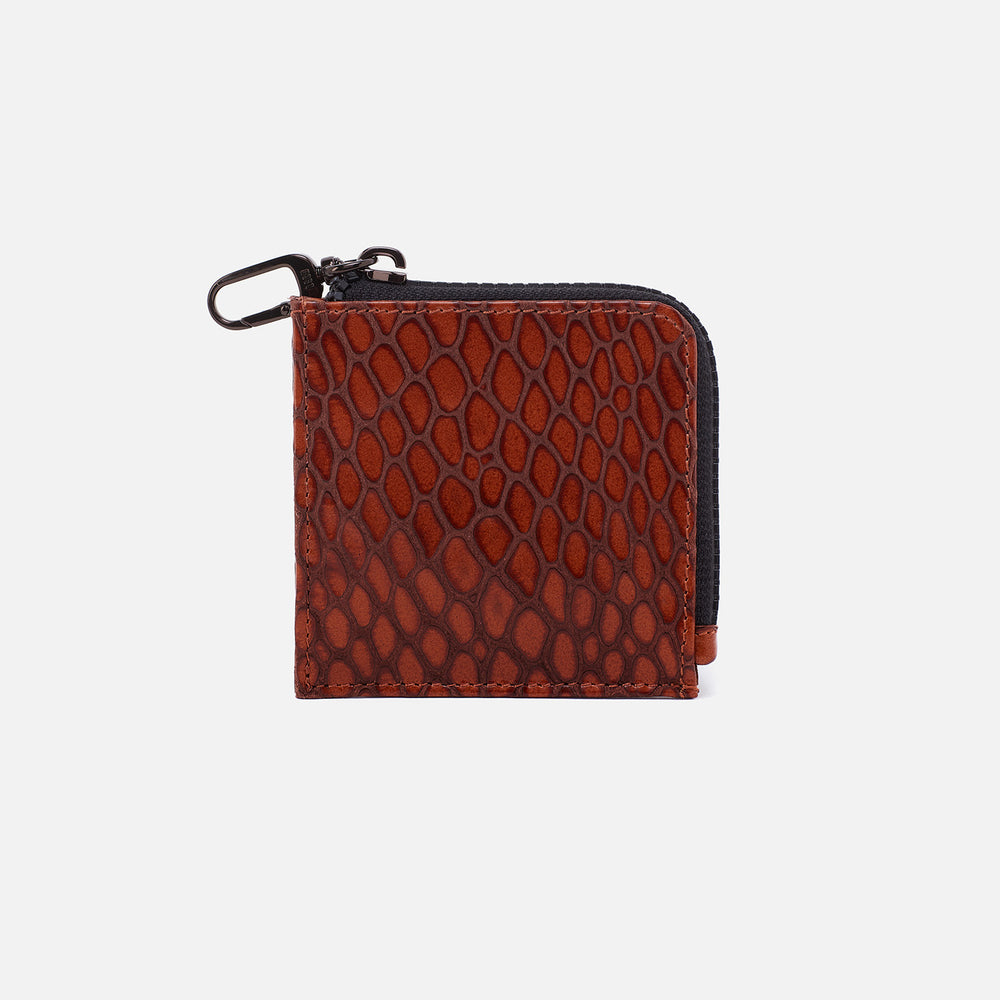 Dixon Zip Pouch In High Gloss Leather - Tortoise