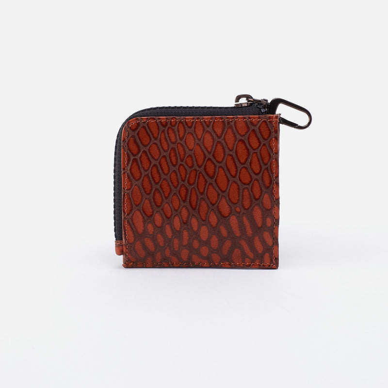 Dixon Zip Pouch In High Gloss Leather - Tortoise