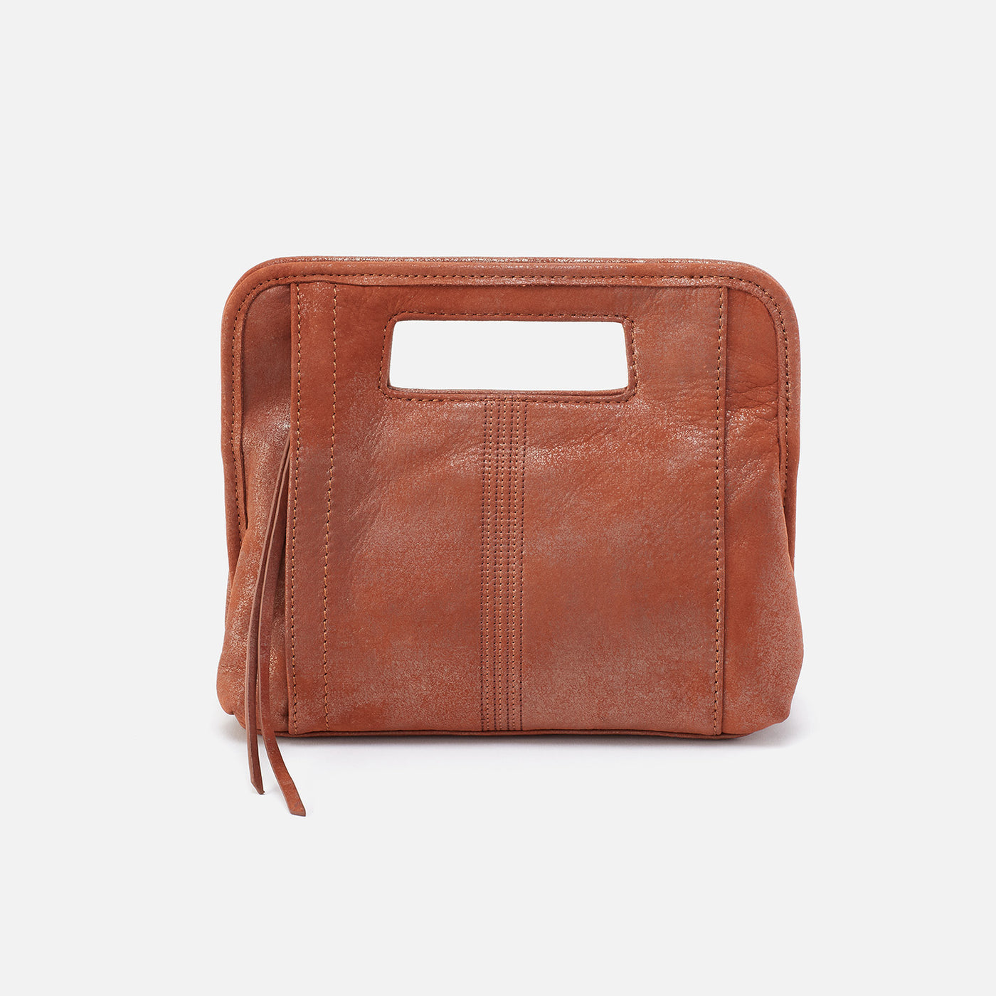 Ace Clutch In Metallic Leather - Patina