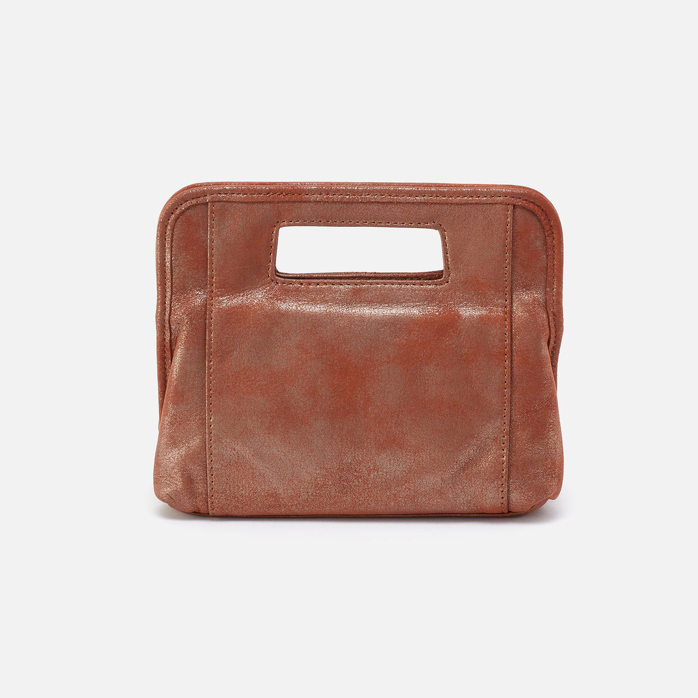 Ace Clutch In Metallic Leather - Patina