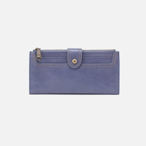 Dunn Continental Wallet In Polished Leather - Sky Blue