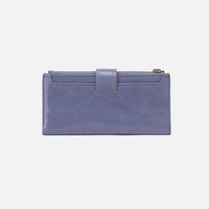 Dunn Continental Wallet In Polished Leather - Sky Blue