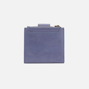 Dunn Mini Wallet In Polished Leather - Sky Blue