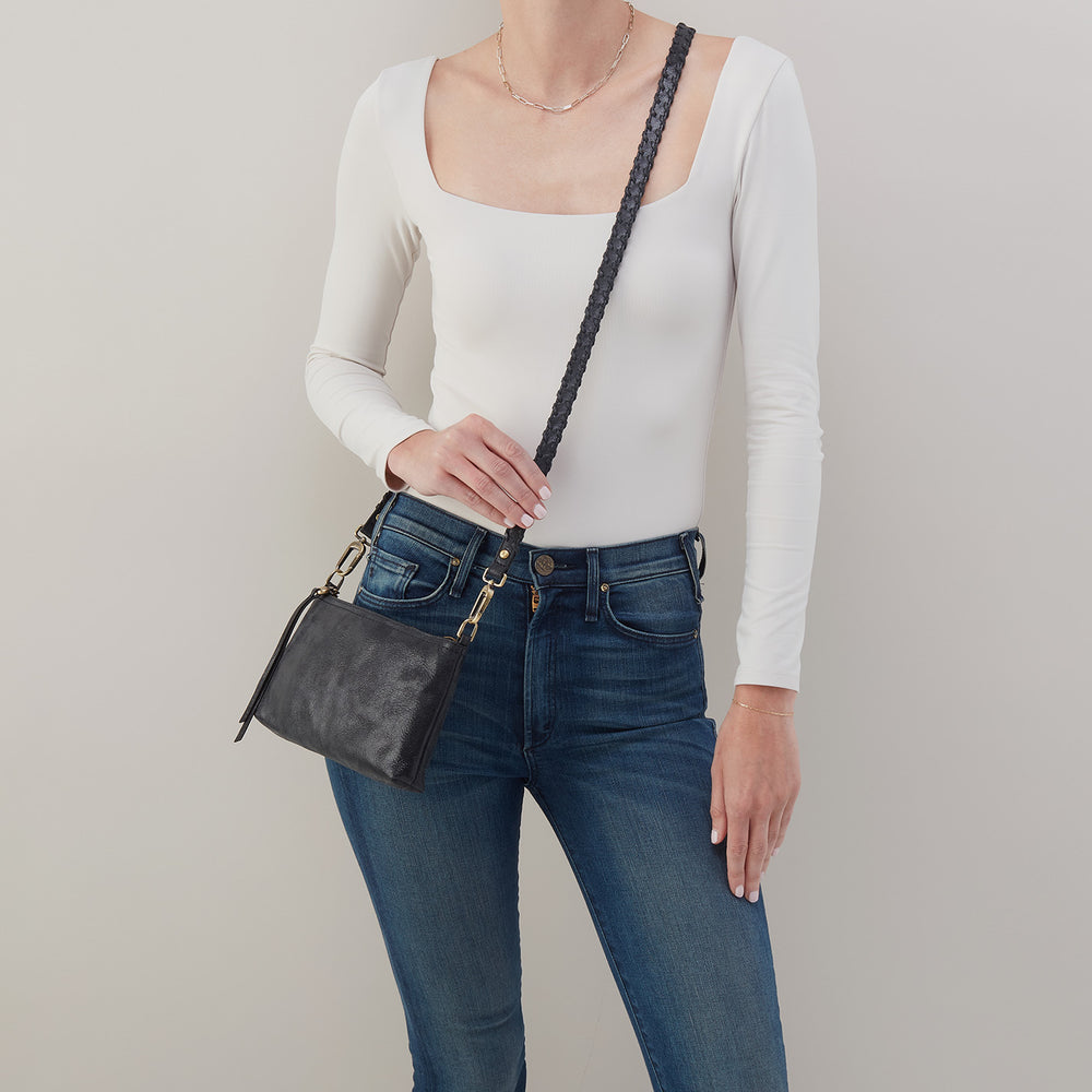 Darcy Crossbody In Buffed Leather - Black