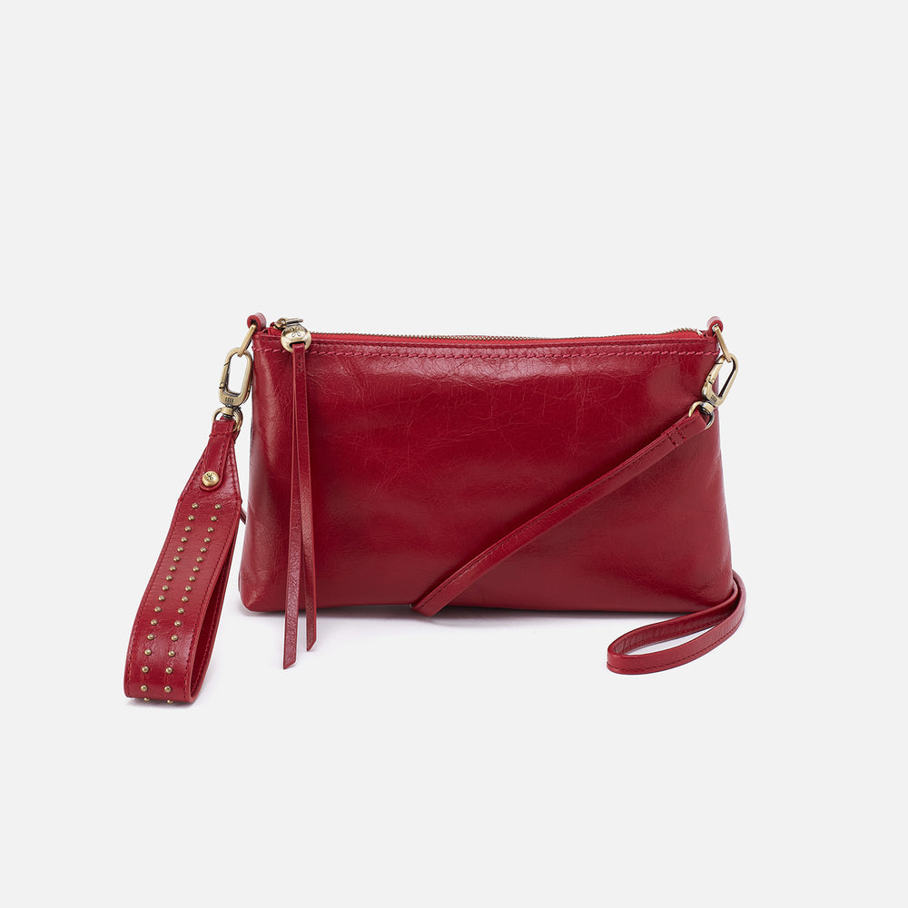 Darcy Crossbody In Polished Leather - Cardinal