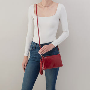 Darcy Crossbody In Polished Leather - Cardinal