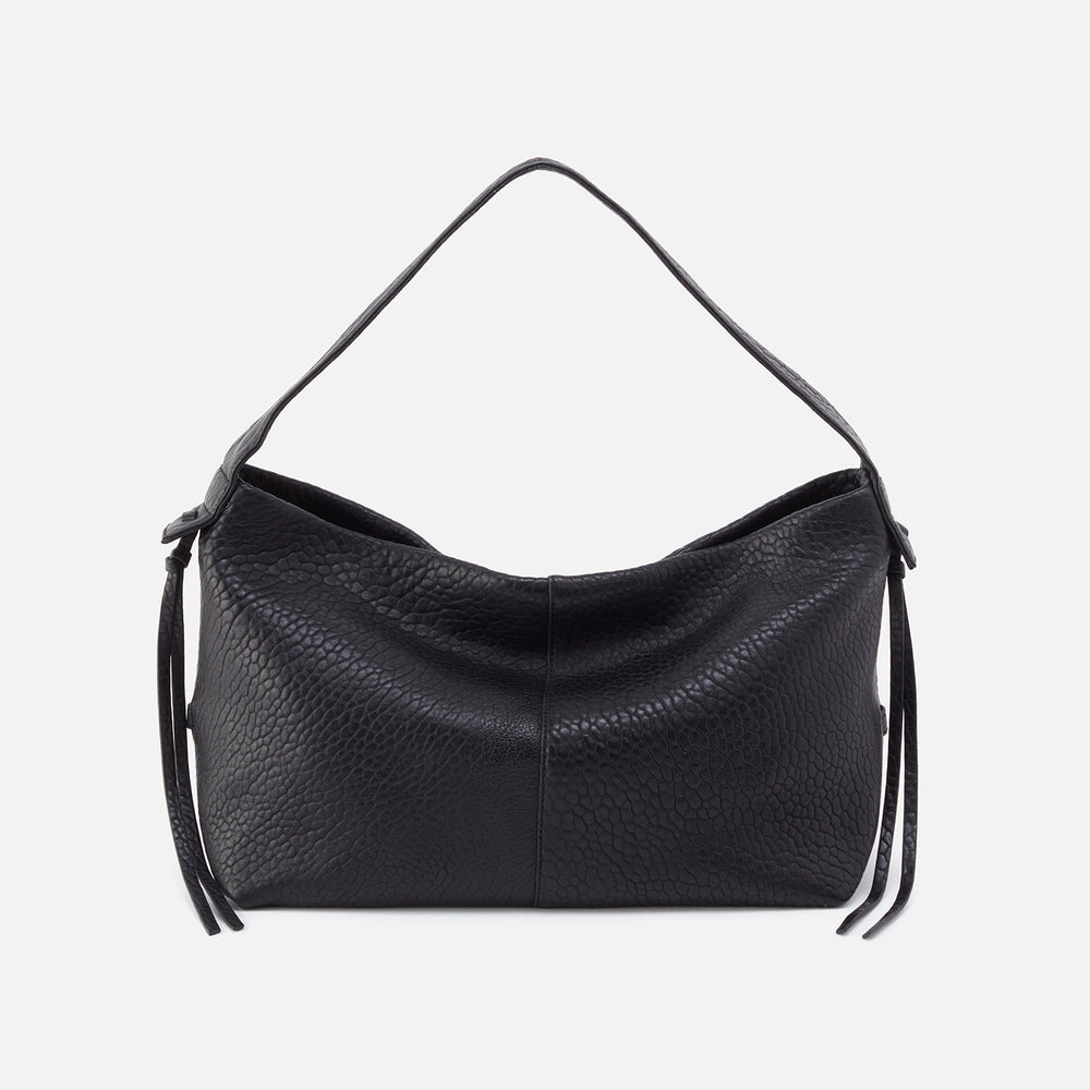 Bonita Hobo in Bubble Pebbled Leather - Black