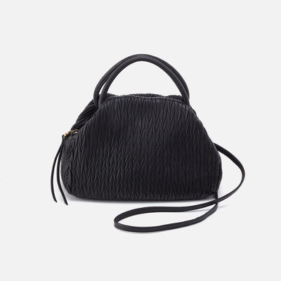 Darling Satchel In Soft Pleated Leather - Black