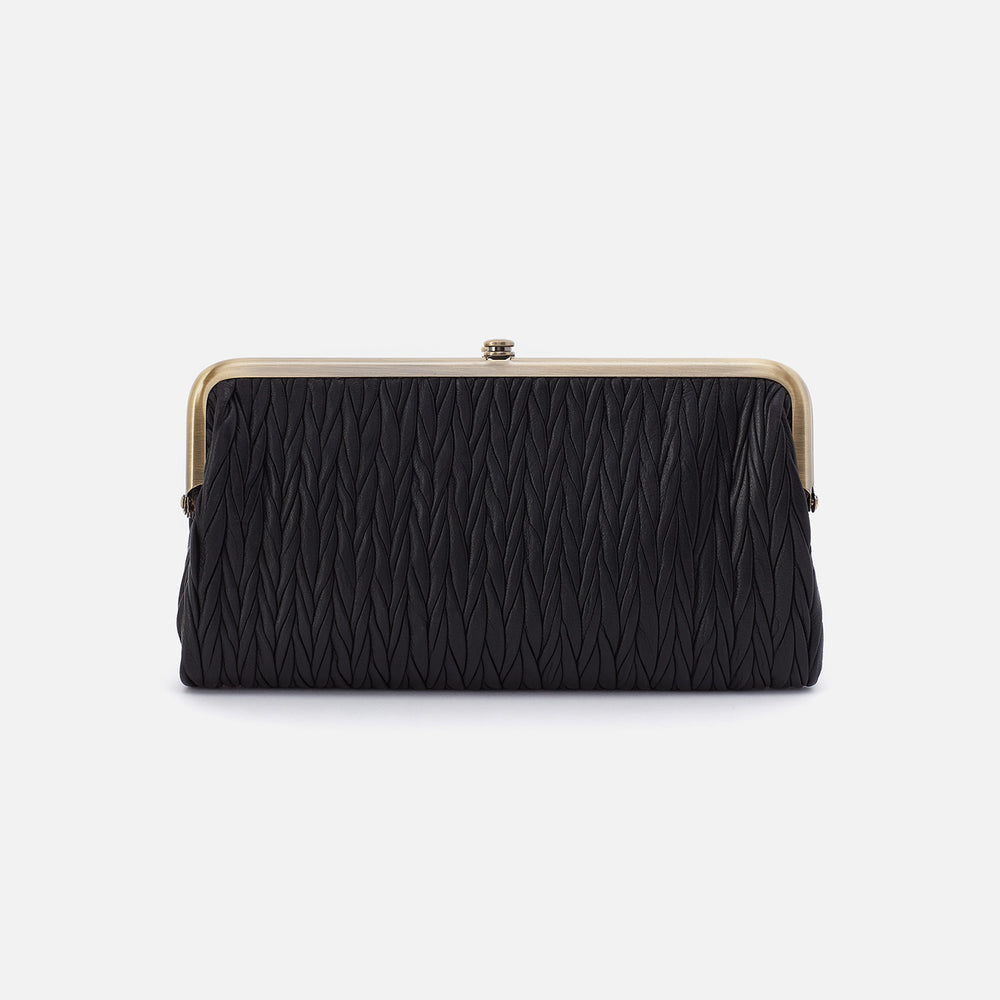 Lauren Clutch-Wallet In Soft Pleated Leather - Black