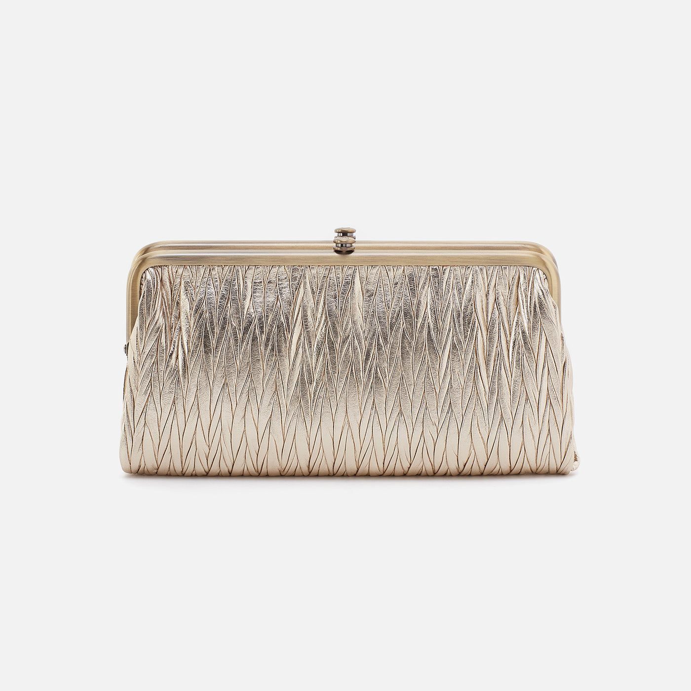 Lauren Clutch-Wallet In Soft Pleated Leather - Gold