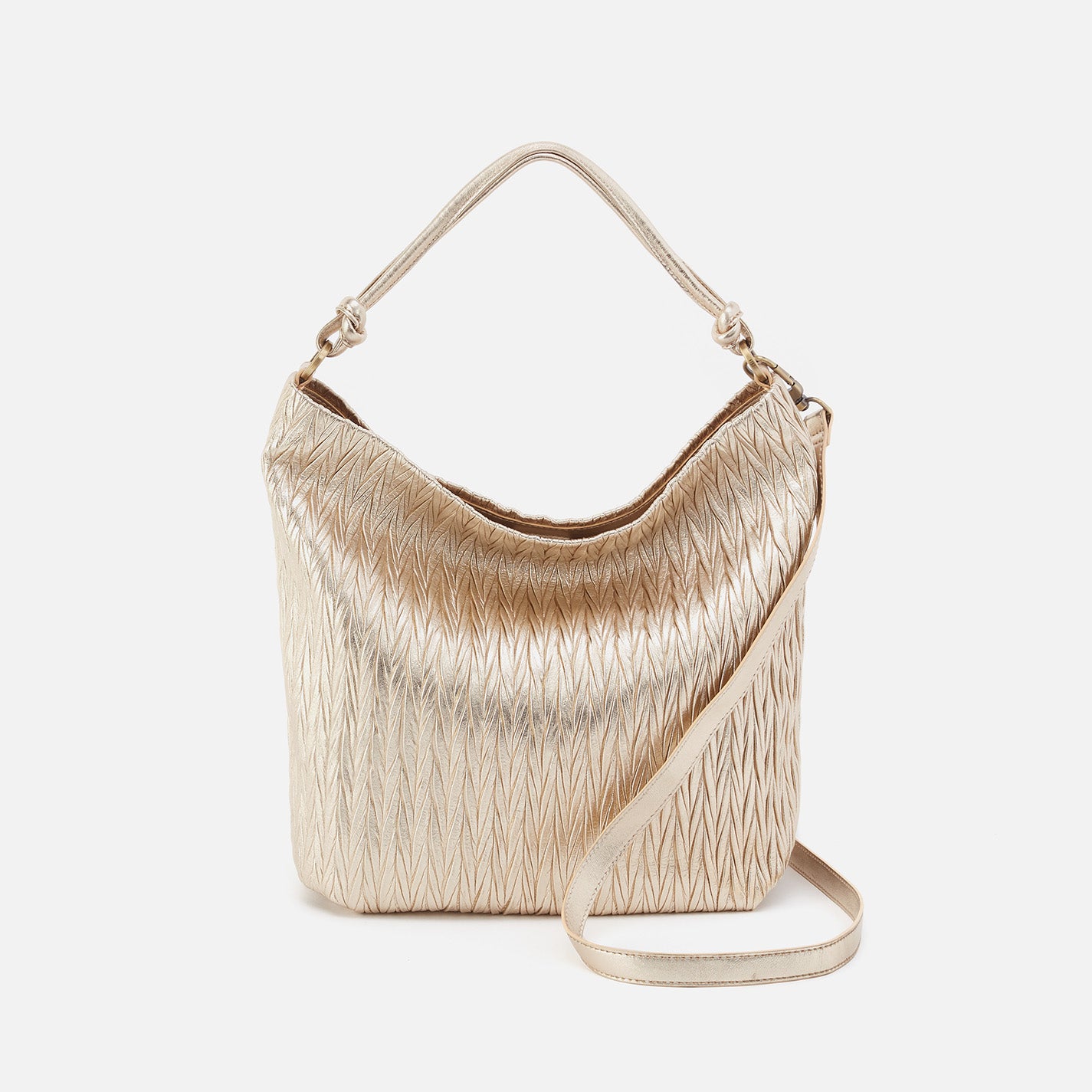 Lindley Hobo In Soft Pleated Leather Gold HOBO