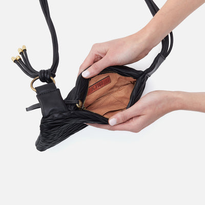 Bodhi Sling In Soft Pleated Leather - Black