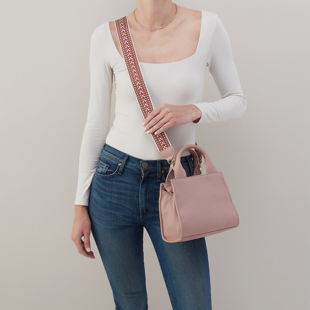 Cass Small Tote In Pebbled Leather - Blush