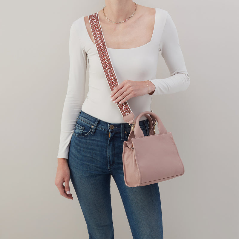 Cass Small Tote In Pebbled Leather - Blush