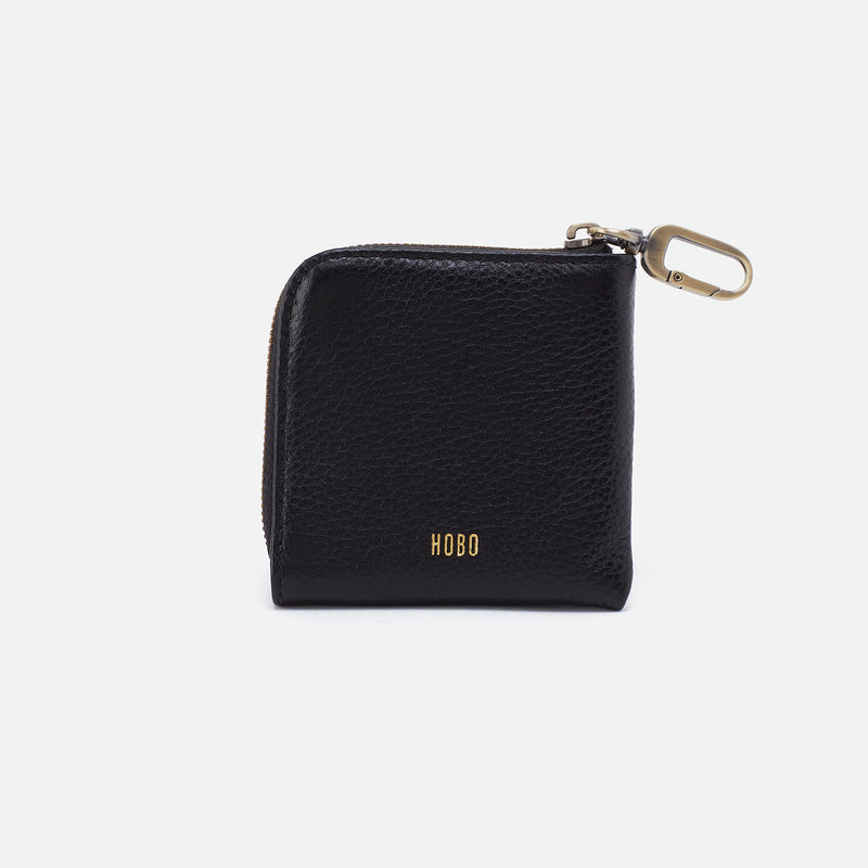 Cass Small Pouch In Pebbled Leather - Black