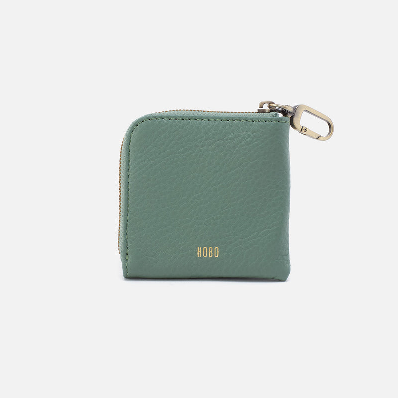 Cass Small Pouch In Pebbled Leather - Ivy