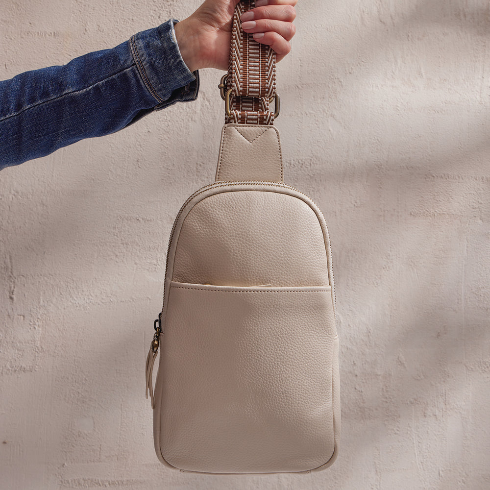 Cass Sling in Pebbled Leather - Ivory