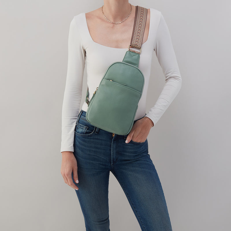 Cass Sling In Pebbled Leather - Ivy