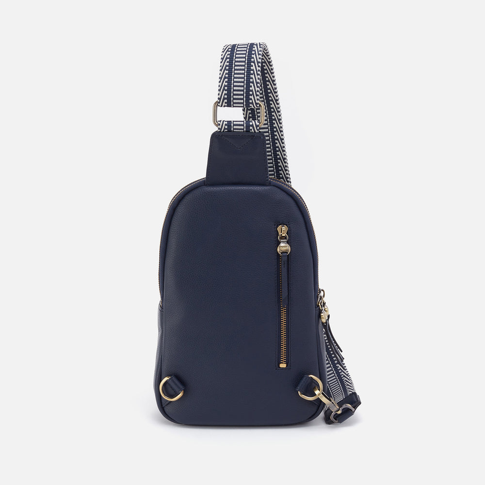 Cass Sling In Pebbled Leather - Sapphire