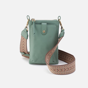 Cass Phone Crossbody In Pebbled Leather - Ivy