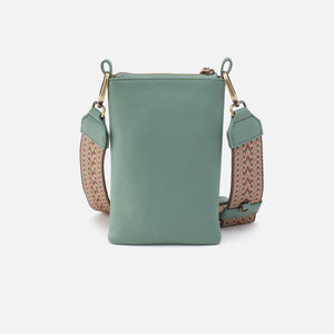 Cass Phone Crossbody In Pebbled Leather - Ivy