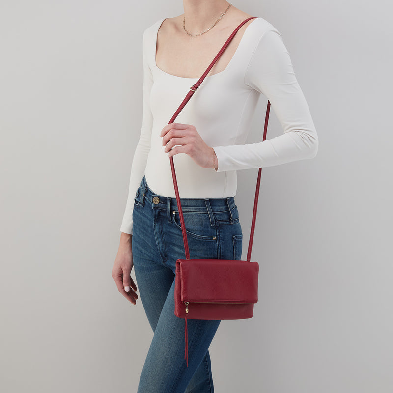 Grant Small Crossbody In Pebbled Leather - Wine