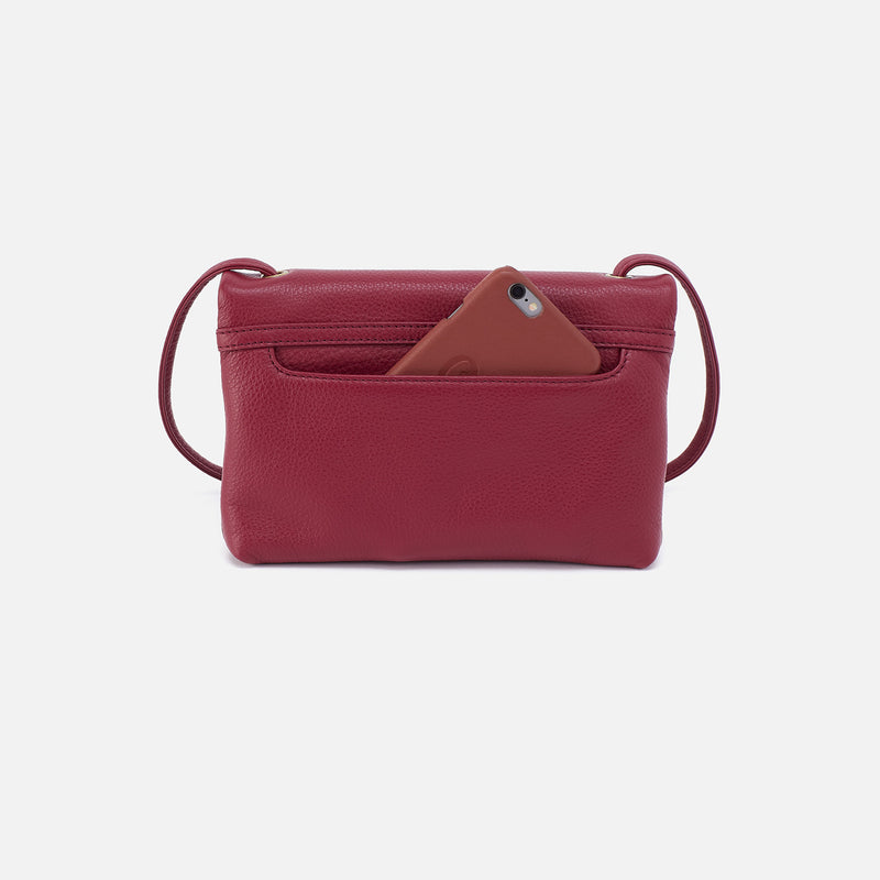 Grant Small Crossbody In Pebbled Leather - Wine