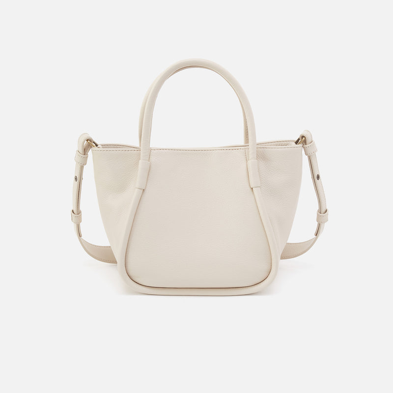 Margot Satchel In Pebbled Leather - Ivory