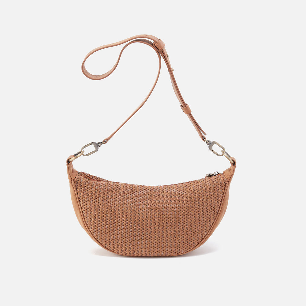 Knox Sling in Raffia With Leather Trim - Sepia