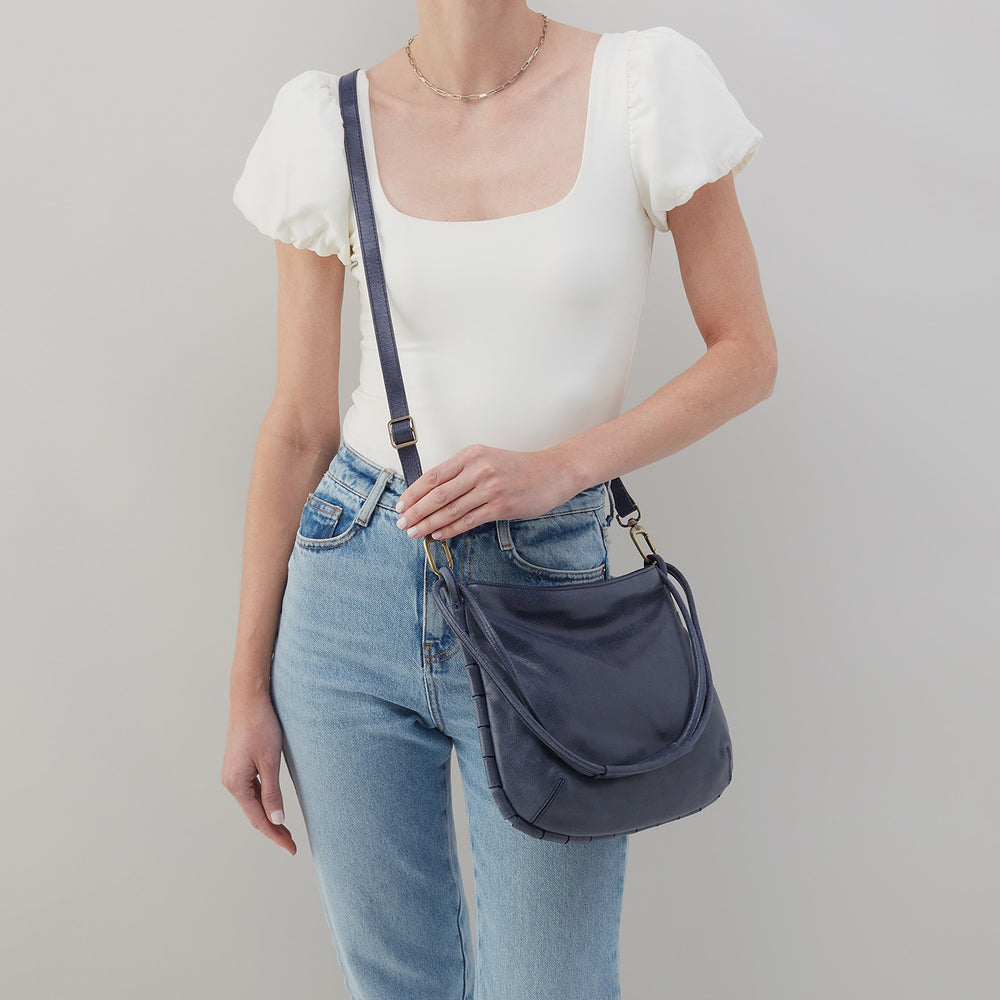 Phoebe Shoulder Bag In Santa Cruz Leather - Lapis