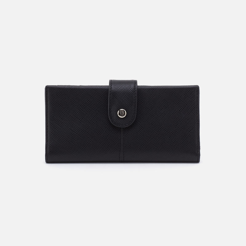 Essential Bifold Wallet In Soft Saffiano Leather - Black