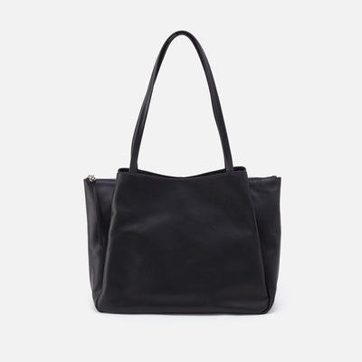 Essential Large Tote In Soft Saffiano Leather - Black