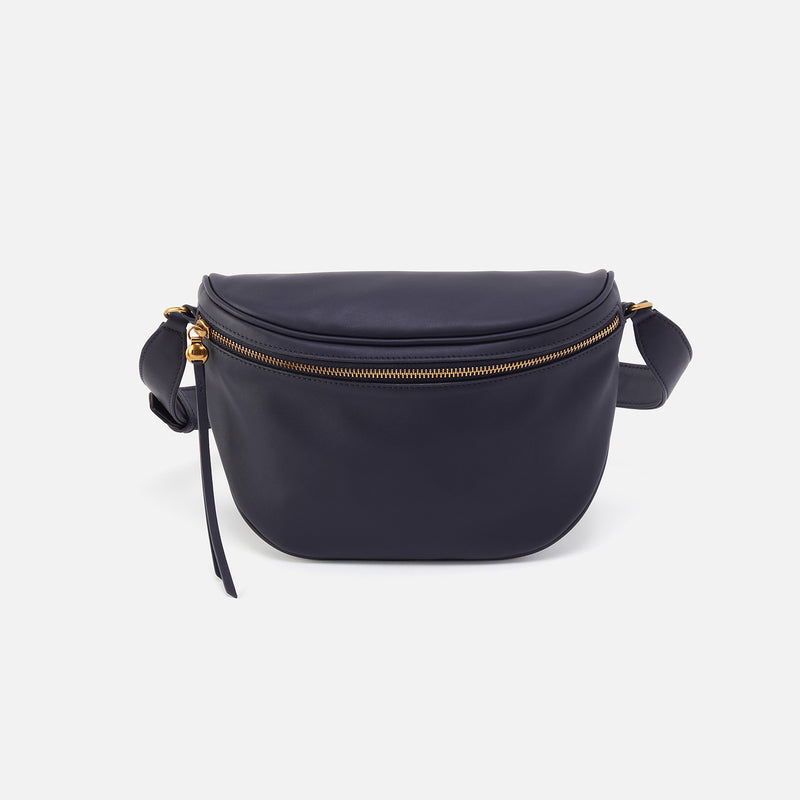 Juno Belt Bag In Smooth Leather - Navy