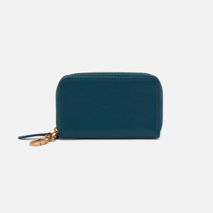 Move Clip Wallet In Pebbled Leather - Midnight Teal