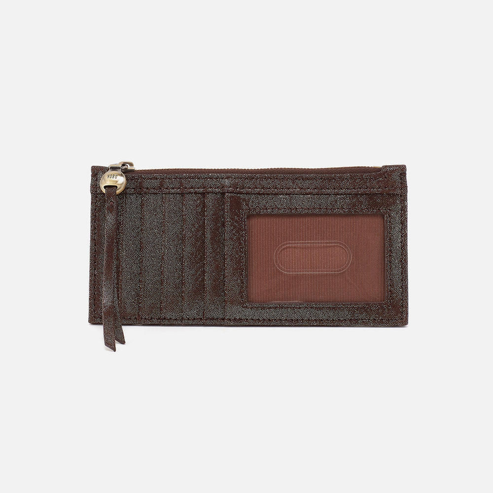 Carte Card Case In Metallic Leather - Coffee Galaxy