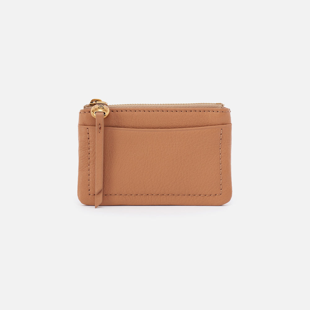 Lumen Card Case In Pebbled Leather - Sandstorm