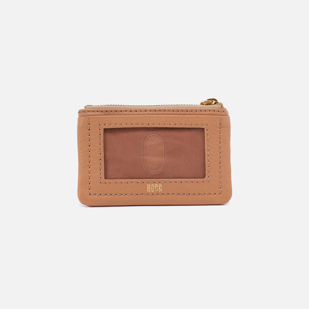 Lumen Card Case In Pebbled Leather - Sandstorm