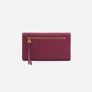 Lumen Continental Wallet In Pebbled Leather - Winter Orchid