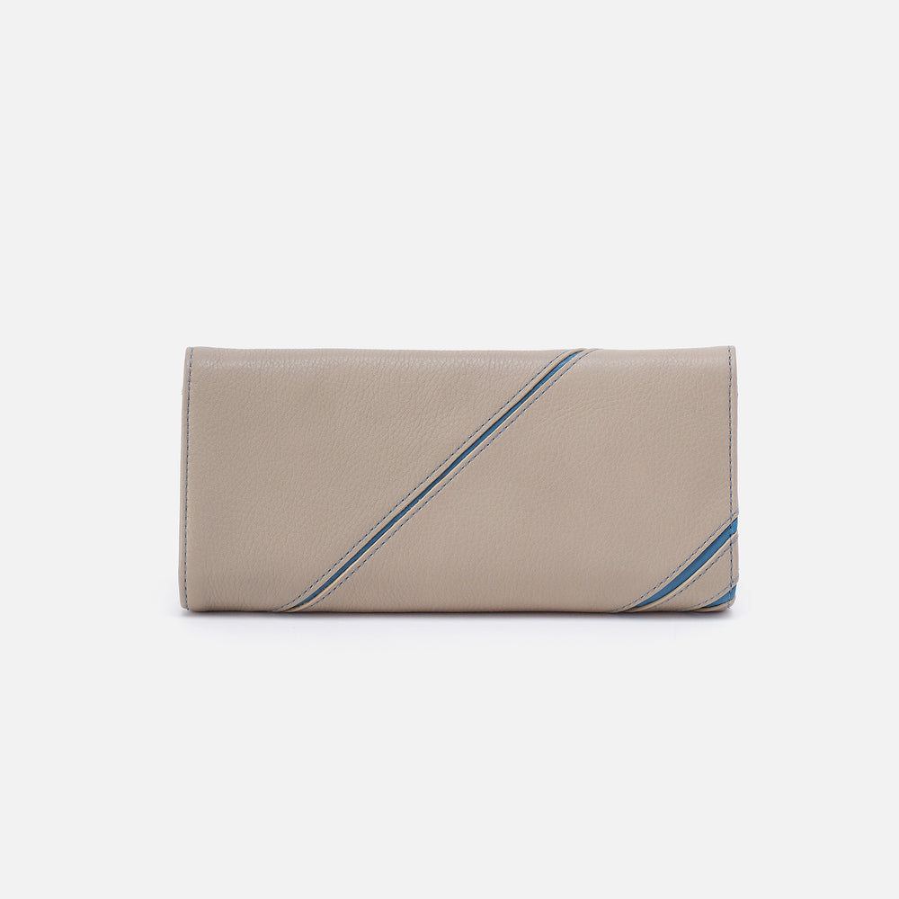 Rachel Continental Wallet in Pebbled Leather - Taupe