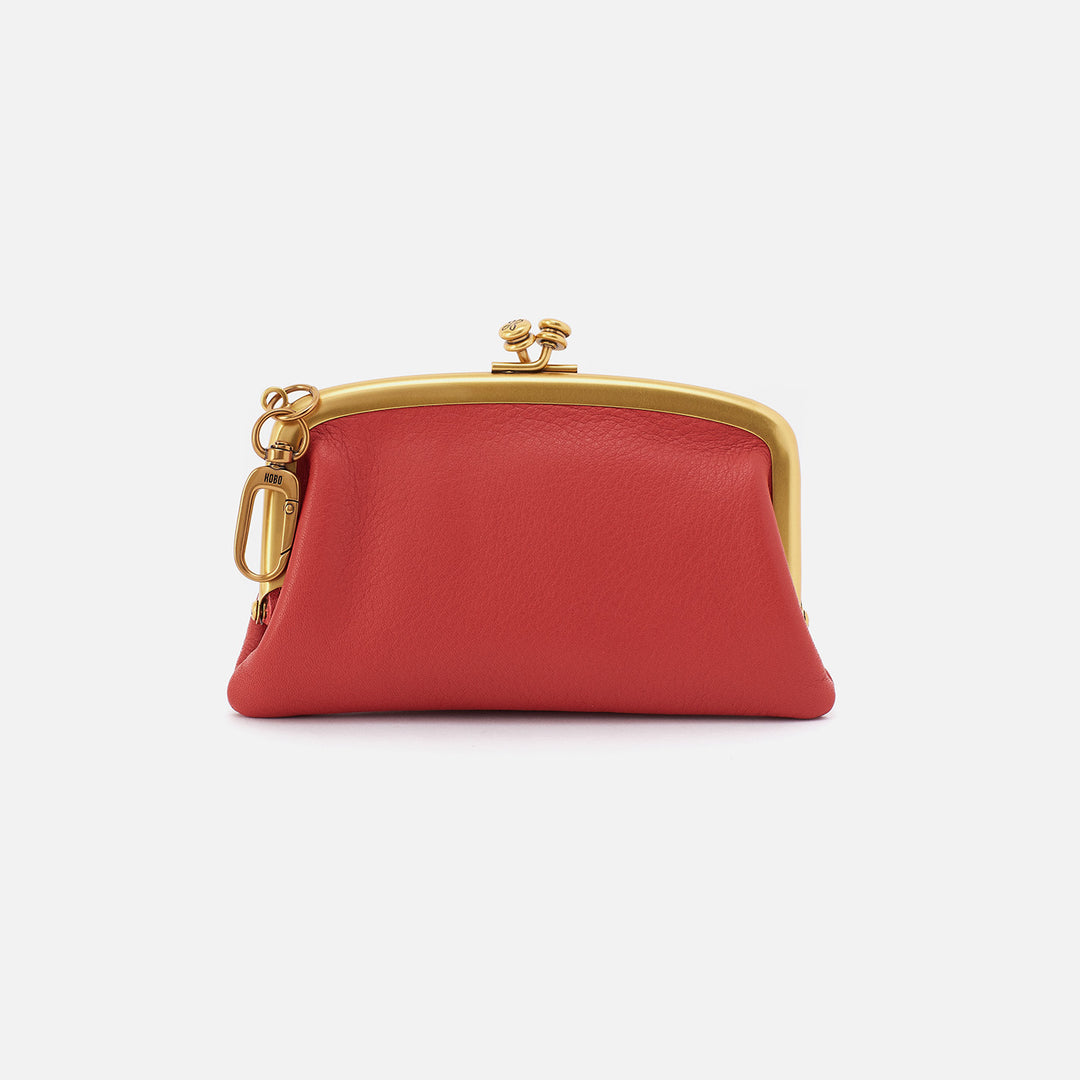 Cheer Frame Pouch in Polished Leather Truffle HOBO