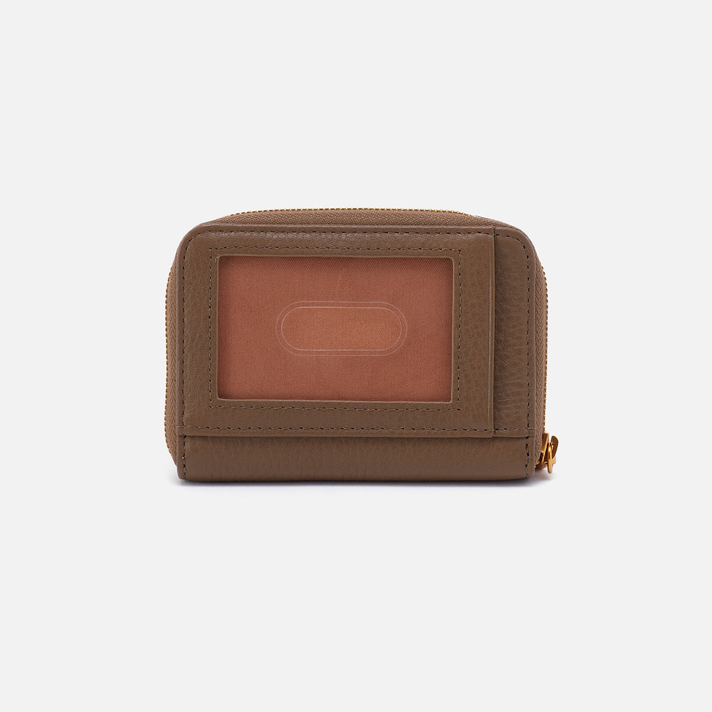 Hart Card Case In Pebbled Leather - Dark Elm