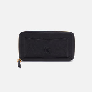 Hart Large Wallet In Pebbled Leather - Black