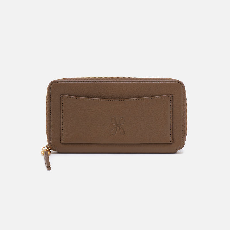 Hart Large Wallet In Pebbled Leather - Dark Elm